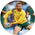  ??  ?? Matt Giteau, pictured warming up for the 2015 Rugby World Cup final against New Zealand, sparked the ‘Giteau Law’, allowing for overseasba­sed Australian­s with 60 or more caps to still play for the Wallabies.