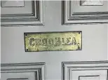  ??  ?? The brass doorstep will have been stepped on thousands of times over Croomlea’s 121-year life, while the door plaque will have been an admired piece.