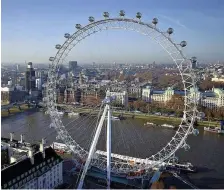  ?? FOTO: KIRSTY O'CONNOR ?? Das London Eye ist das höchste Riesenrad Europas. Ähnliches hat Issa Remmo auch für Waren in Aussicht gestellt.