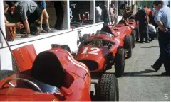  ??  ?? The Scuderia’s charges line up at the 1957 French Grand Prix