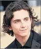  ?? Kirk McKoy Los Angeles Times ?? TIMOTHÉE Chalamet, 22, got an academy nod and invite this year.