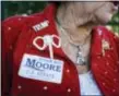  ?? ASSOCIATED PRESS ?? In this Nov. 17, 2017 photo, an Alabama resident attends a news conference in Montgomery, Ala., Nov. 17. President Donald Trump will not campaign for Republican Alabama Senate candidate Roy Moore before the Dec. 12 special election, a White House...