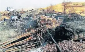  ?? PTI PHOTO ?? The set of Sanjay Leela Bhansali's film Padmavati that was vandalised at Masai plateau in Kolhapur, Maharashtr­a, in the wee hours of Wednesday.