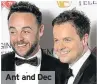  ??  ?? Ant and Dec