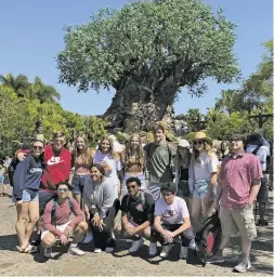  ?? COURTESY PHOTO ?? Rappahanno­ck County High School seniors on their trip to Orlando.