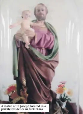  ??  ?? A statue of St Joseph located in a private residence in Birkirkara