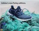  ??  ?? Adidas’s new Parley editions.