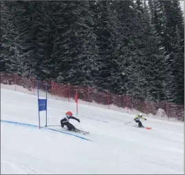  ?? Special to The Daily Courier ?? A member of the Big White Ski Club races during the Nancy Greene South Zone event at Apex Ski Resort near Penticton this past Sunday.