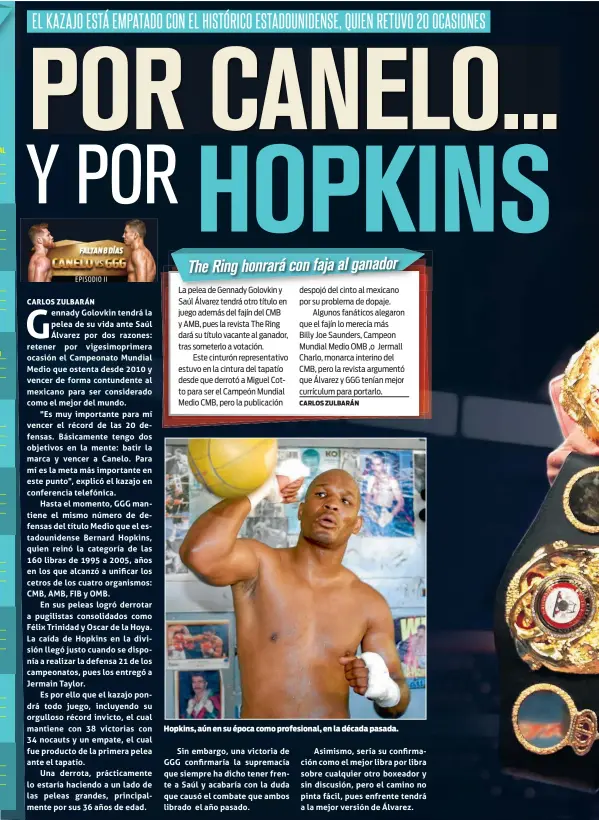  ??  ?? Hopkins, aún en su época como profesiona­l, en la década pasada.