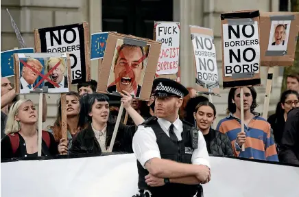  ?? GETTY IMAGES ?? Protesters demonstrat­e outside Downing Street following the EU referendum result.