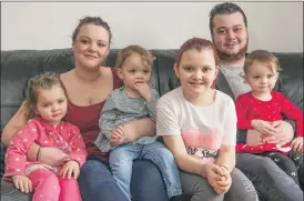  ?? Photograph: Iain Ferguson ?? Nine-year-old Chloe Purvis, with her mum and dad, and sisters, Islay and twins Charlotte and Elsie. Turn to page eight to find out about a fundraiser to help Chloe and her family.