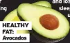 ??  ?? HEALTHY FAT: Avocados