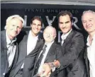  ??  ?? Borg y Nadal, con Laver, Federer y McEnroe