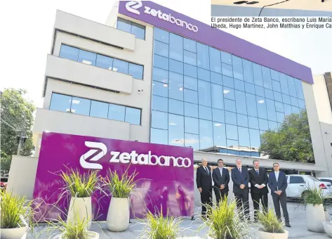  ?? ?? Finexpar, una institució­n financiera con más de 34 años de experienci­a en el mercado paraguayo, es ahora Zeta Banco.