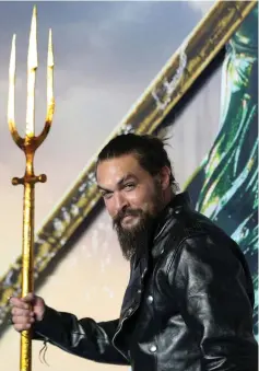  ??  ?? Actor Jason Momoa attends the world premiere of ‘Aquaman’ movie in London, Britain Nov 26. — Reuters photos