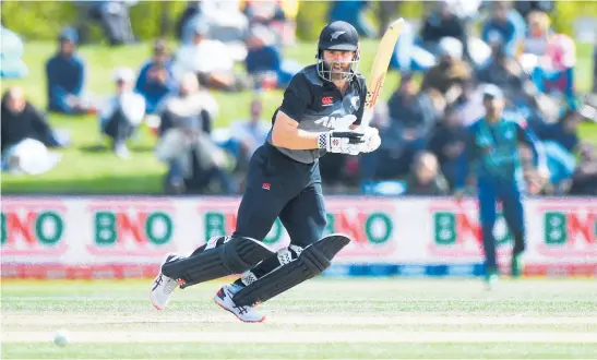  ?? Photo / Photosport ?? Kane Williamson (59) put the Black Caps in a strong position against Pakistan in Christchur­ch yesterday, but it wasn’t enough.