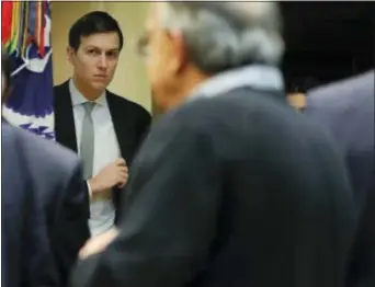  ?? PABLO MARTINEZ MONSIVAIS - THE ASSOCIATED PRESS ?? In this Jan. 24 photo, White House Senior Adviser Jared Kushner arrives for a meeting between President Donald Trump and automobile leaders in the Roosevelt Room of the White House in Washington.