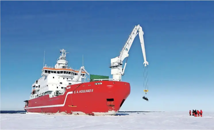  ?? ?? The Department of Forestry, Fisheries and the Environmen­t’s SA Agulhas II played a key role in the discovery of the wreck of Sir Ernest Shackleton’s ship, the Endurance, at east of the Antarctic Peninsula in the Weddell Sea on March 5. | DFFE stock images