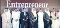  ??  ?? Saygin Yalcin receiving the Enterprise Award.