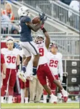  ?? ABBY DREY — CENTRE DAILY TIMES VIA AP ?? Penn State’s DaeSean Hamilton makes a catch for a first down over Indiana defensive back Tony Fields Saturday.