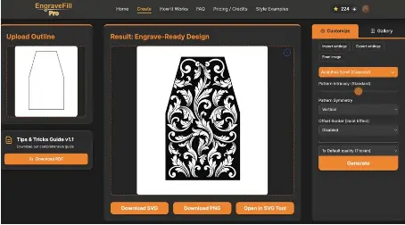 Engrave Fill PRO AI Pattern Generation - PressReader