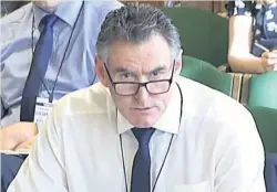  ??  ?? GRILLING RBS’s Ross McEwan appears before Scottish Affairs Committee