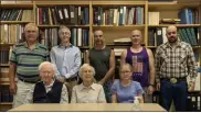  ?? SUBMITTED PHOTO ?? Tri-County Heritage Library Committee which is now part of the Hay Creek Valley Historical Associatio­n consists of (seated) Jere Brady, Diane Bowman, Jeanne Pavlesich, standing (Ken Benner, Josh Stabler, Gary Kurtz, Mark Zerr and Connor Kauffman.