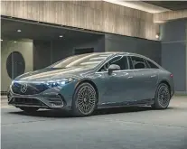  ?? MERCEDES-BENZ ?? The EQS Sedan can add 500 miles of range per charging hour.