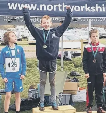  ??  ?? Ben Cross celebrates his win, above, while, above left, Issy Nicholls is pictured at the National event