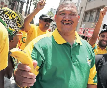  ?? Picture: YAZEED KAMALDIEN ?? ‘I’LL BE BACK’: Western Cape ANC leader Marius Fransman at a protest march.
