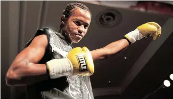  ?? Picture: MICHAEL PINYANA ?? FIGHTING FIT: Aphiwe Mboyiya prepares for his fight