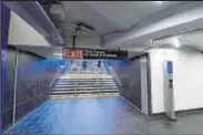  ?? ?? New stairs to subway at 42nd St. offer much-improved access and some nice touches. But for $30 million?