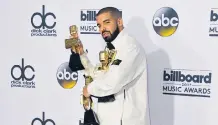  ?? ARCHIVO/AFP ?? ‘God’s Plan’, del cantante canadiense Drake, la más escuchada.