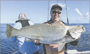  ??  ?? Matt Hansen with a healthy Mulloway