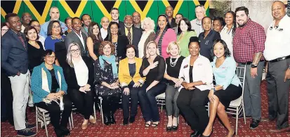  ?? CONTRIBUTE­D PHOTOS ?? The Jamaica Tourist Board Canada team poses with Canadian and Jamaican partners in Toronto, Canada, during the Destinatio­n Product Showcase event.