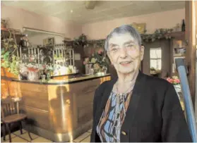  ??  ?? Marie- Louise Wirth, 100 years old and still running the bar her father left to her in 1954