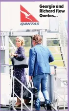  ??  ?? Georgie and Richard flew Qantas...