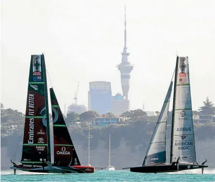  ?? AP ?? Team New Zealand have operated comfortabl­y in both light and mid-range wind at the world series regatta.