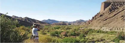  ?? —AP ?? CALIFORNIA: This photo provided by the Nature Conservanc­y shows scientist Maurice Hall along the wild and scenic stretch of the Amargosa River, which is BLM land east of Death Valley, California.