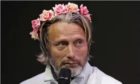  ??  ?? Mads Mikkelsen speaks during Comic Con Russia 2019. Photograph: Gavriil Grigorov/