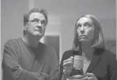  ?? HBO MAX ?? Colin Firth as Michael Peterson and Toni Collette as Kathleen Peterson in the drama series “The Staircase.”