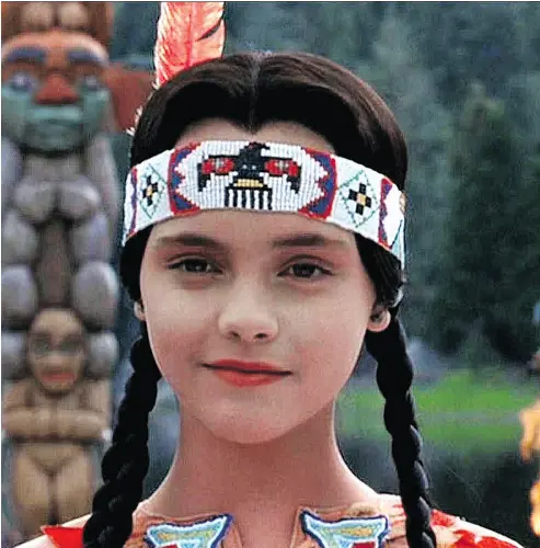  ??  ?? Christina Ricci plays Wednesday Addams in the 1993 film Addams Family Values.