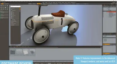  ??  ?? Modo 12 features improvemen­ts to the advanced Viewport renderer, and works well on os X