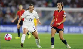  ?? FA/Getty Images Photograph: Lynne Cameron/The ?? Fran Kirby (left) in action against Spain in the quarter-final.