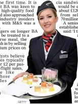  ?? GETTY ?? FLIGHT PLAN: Meals will still be free on long-haul