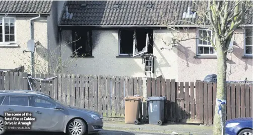  ?? STEPHEN HAMILTON ?? The scene of the fatal fire at Culdee Drive in Armagh