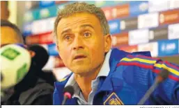  ?? MOHAMAMMAD ALI / EFE ?? Luis Enrique comparece en la previa del amistoso de España en Jordania