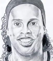  ??  ?? Duckie’s rendition of Brazilian football magician, Ronaldinho.