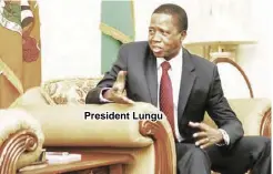  ??  ?? President Lungu