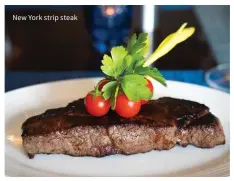  ??  ?? New York strip steak